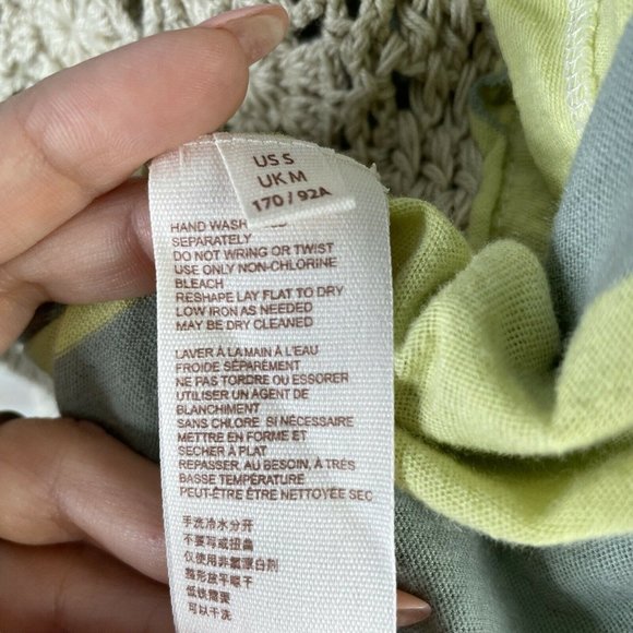 Free People Luca Crochet Stripe Tank Top Tunic Dress Merida Combo S New - Picture 9 of 9